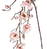 Rama de magnolia, 7 flores, 5 grande & 15 capullos pequeno, 115 cm