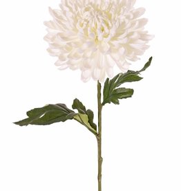 Chrysantheme, Ø 14 cm, H. 5 cm, 2 Blätter, (Polyester), 65 cm