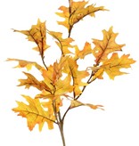 Oak branch (Quercus) 'Modern Art', 4x branched, 18 leaves (10 L /8 Med.), 75 cm