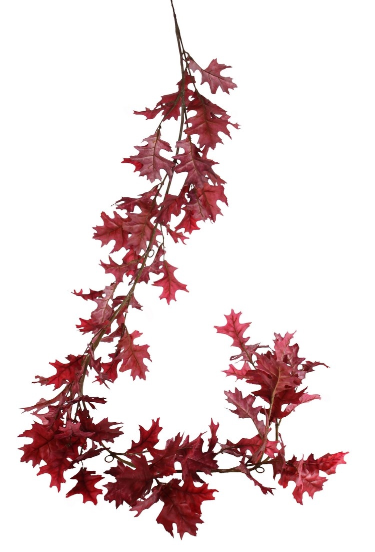 Guirnalda de hojas de roble, (Quercus) 'Modern Art', 81 hojas (44 L / 37 Med.), 180 cm