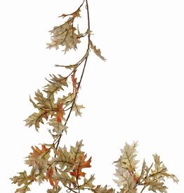 Oak leaf garland (Quercus) 'Modern Art', 18x branched, 81 leaves (44 L / 37 Med.), 180 cm