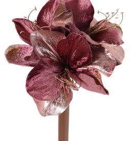 Artificial flower Amaryllis 'Glamour', 3 flowers