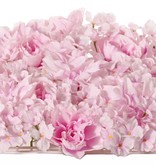 Bloemenwand element 'Honeymoon', dahlia x4, pieonroos x8 & hydrangea (33x33cm)
