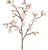 Blossombranch 'Quinn' with 23 flowers (5L / 11M / 7Sm) & 15 plastic knoppen, 2x branched, 70 cm