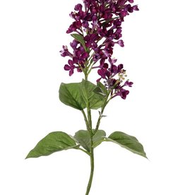 Lilac (Syringa) 2 flowers, (20 / 8 cm), 12 leaves (3 L / 2 M / 7 S), 80 cm