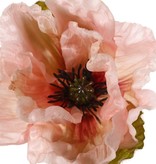Poppy flower 'Ann', 2 flowers (Ø 12 cm) & 1 bud (7*3.5cm), 76 cm