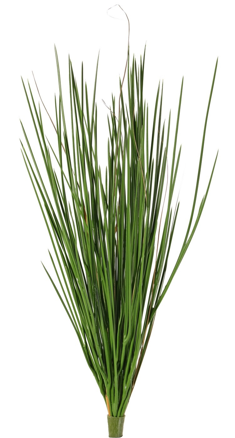 Grass plant 'de Luxe', with 12 bundles of grass, full plastic, no pot, Ø 25 cm, H. 65 cm, UV resistant