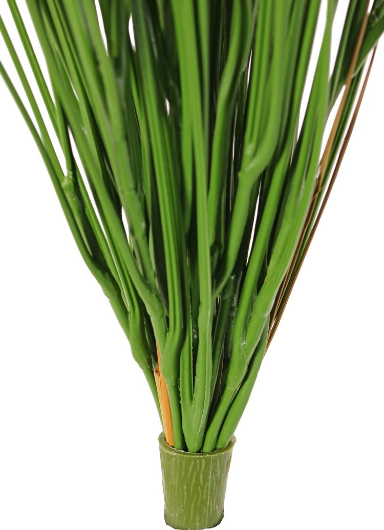 Grass plant 'de Luxe', with 12 bundles of grass, full plastic, no pot, Ø 25 cm, H. 65 cm, UV resistant