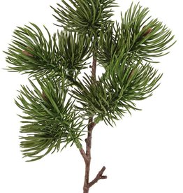 Pine branch, with 10 plastic tufts of needles (5x L/5x S), 40 cm