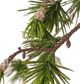 Rama de alerce (Larix sibirica) 'de luxe' con 40 mechones de agujas de plástico y 3 conos de plástico, 93 cm