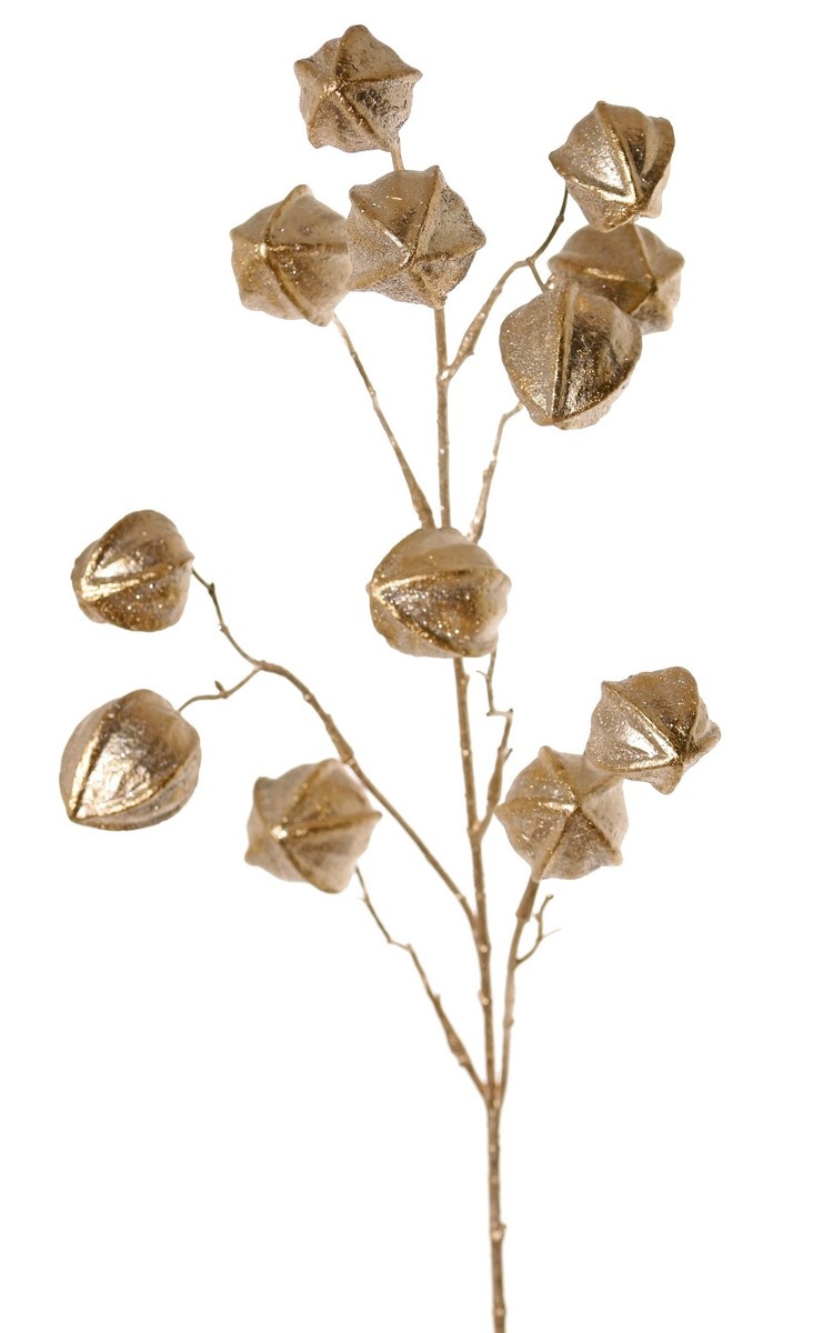 Physalistak (Lampionplant) 3x vertakt met 12 lampionnen, (8x XL /4x L) 90 cm