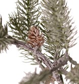 Pine branch whitewashed with 18 pine cones & 6 cones, 86 cm