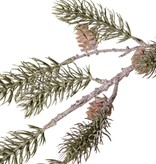 Pine branch whitewashed with 18 pine cones & 6 cones, 86 cm