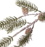 Rama de pino encalada con 18 piñas y 6 piñas, 86 cm