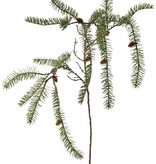 Pine spray, 18 clusters pinusblad, 10 plastic cones, 106cm