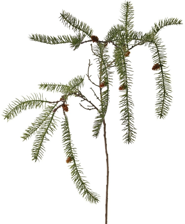Pinustak hangend, x18 clusters pinusblad, x10 plastic dennen, 106cm
