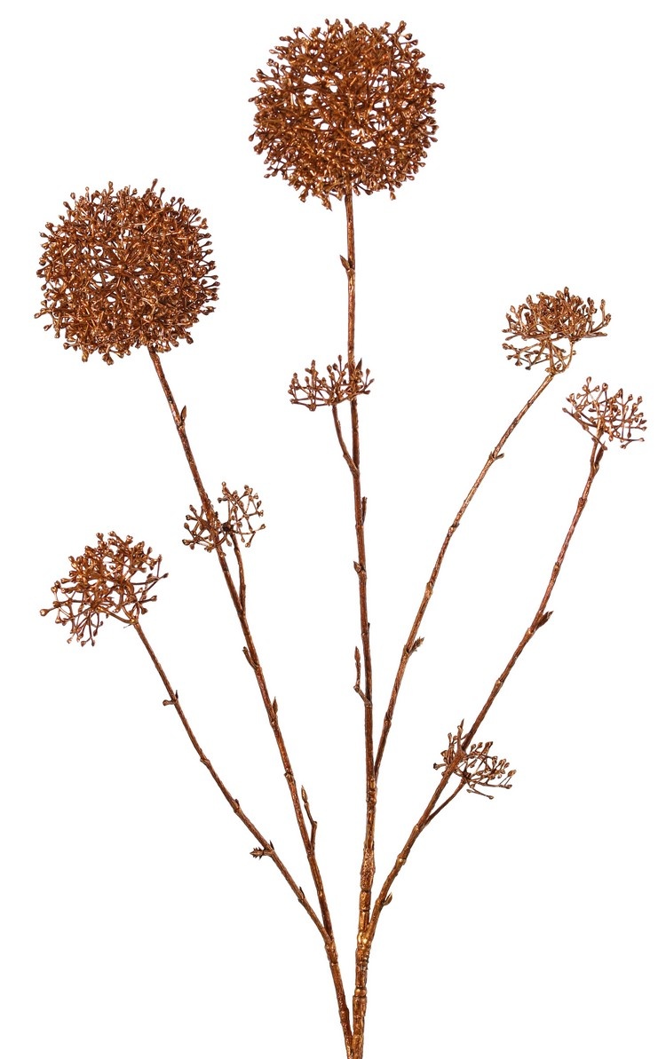 Rama de Skimmia deco, ''Winter Glow' 5x ramificado con 8 inflorescencias (2x L /2x M /2x S) 90 cm