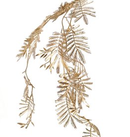 Mimosenzweig (Acacia dealbata) 3x verzweigt, 29 Blattwedel aus Plastik, 110 cm