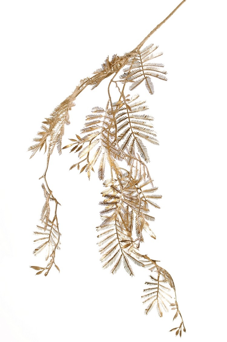 Mimosa (Acacia dealbata) bladtak x3 vertakt, 29 plastic bladtoeven, 110 cm