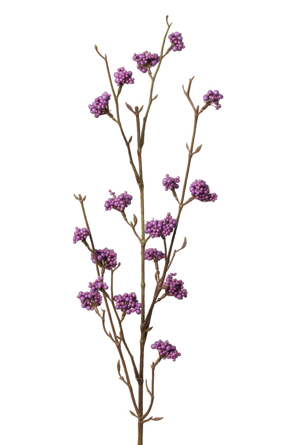 Callicarpa (beauty berry) with 17 inflorescences, polyfoam berries, 81 cm