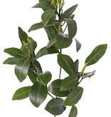 Rama de mangle con 36 hojas y bayas, ignífuga, 58 cm