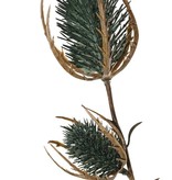 Thistle branch (Eryngium) 'Earthy Garden' 5x branched with 6 thistles (XL 3x / S 3x), 64 cm