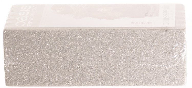 OASIS floral foam SEC, Stone, 23 x 11 x 7.5 cm, per piece in foil