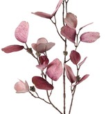 Eucalyptus branch (Gum tree) 'Glamour', 3x branched, 24 polyester leaves & plastic  fruits, 83 cm