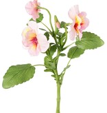 Viola, 3 flowers (2x Ø 6 cm, 1x Ø 4 cm), 1 bud & 12 leaves, 35 cm