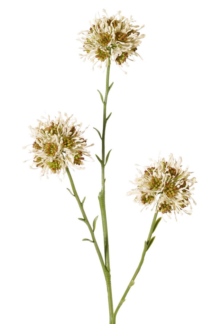 Allium-Zweig (Zierlauch) wild, 3x verzweigt mit 3 Plastikblüten, (Ø 6 cm), 65 cm