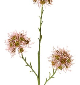 Rama de allium (cebolla ornamental) silvestre, 3x ramificada con 3 flores de plástico, (Ø 6 cm), 65 cm