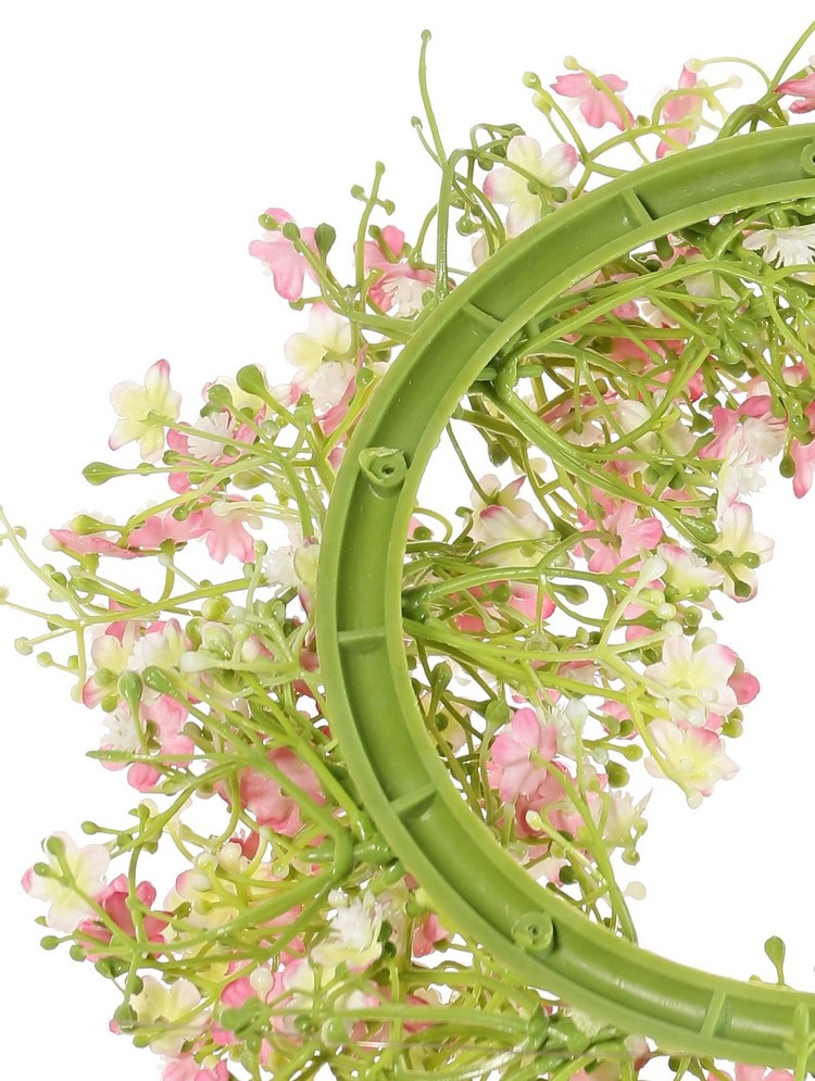 Schleierkrautkranz 'Vollblüte' mit Blüten und Knospen, Ø 30 cm, Ø 15 cm