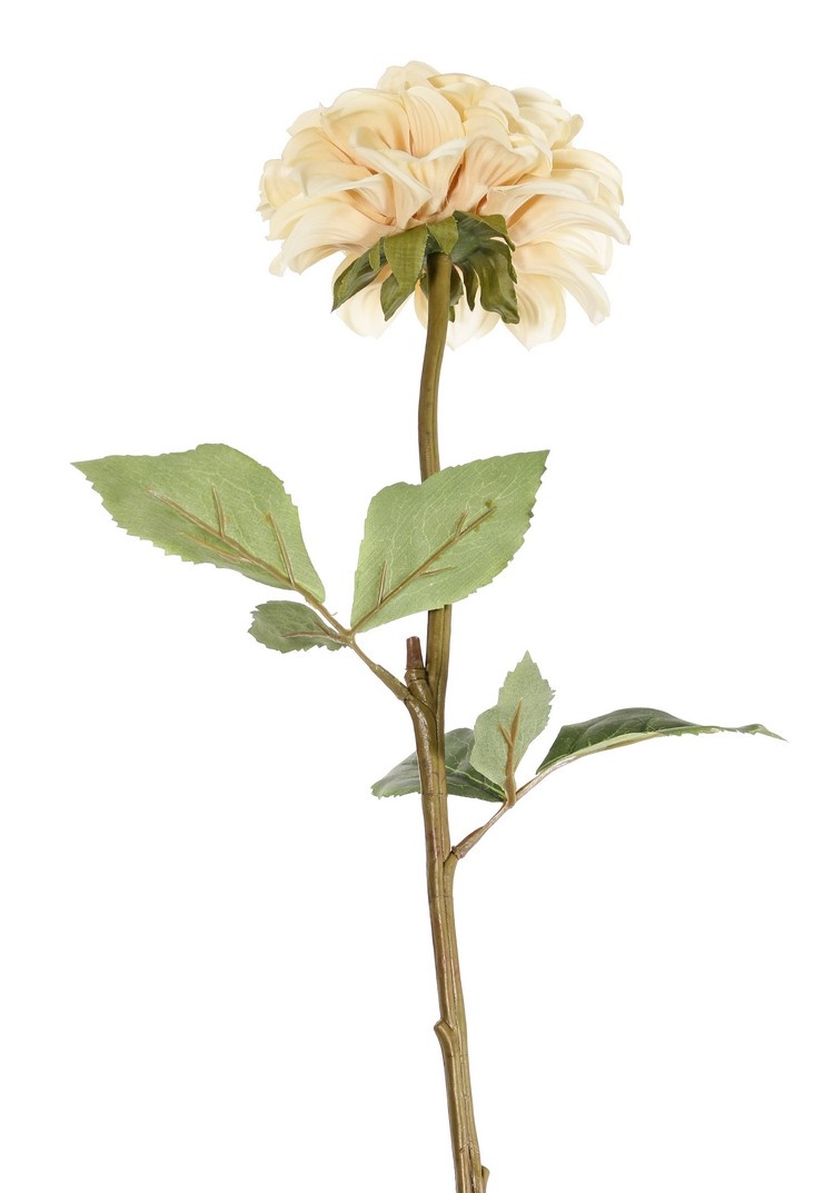 Dahlia, 1 bloem, Ø 11 cm, 2 sets bladeren (6 stuks) 58 cm