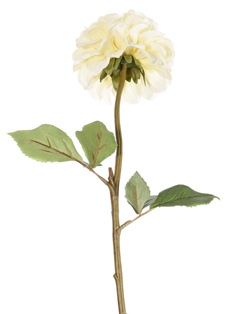 Dahlia, 1 flower, Ø 11 cm, 2 sets of leaves (6 pcs) 58 cm