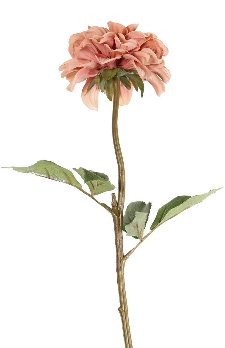 Dahlia, 1 bloem, Ø 11 cm, 2 sets bladeren (6 stuks) 58 cm