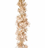 Eremurus (fluweel & satijn) met plastic gouden steel & knoppen, 110 cm