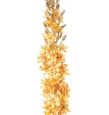 Eremurus (terciopelo y satén) con tallo y capullos dorados de plástico, 110 cm