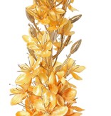 Eremurus single (velvet & satin) with plastic golden stem & buds, 110 cm