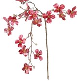 Blossom spray with 18 flowers & 11 plastic golden buds 96 cm