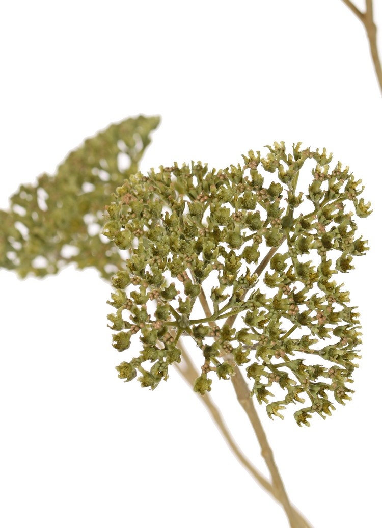 Achillea (plástico) 5x ramificado, 21 racimos de flores (Ø 4 cm), 71 cm