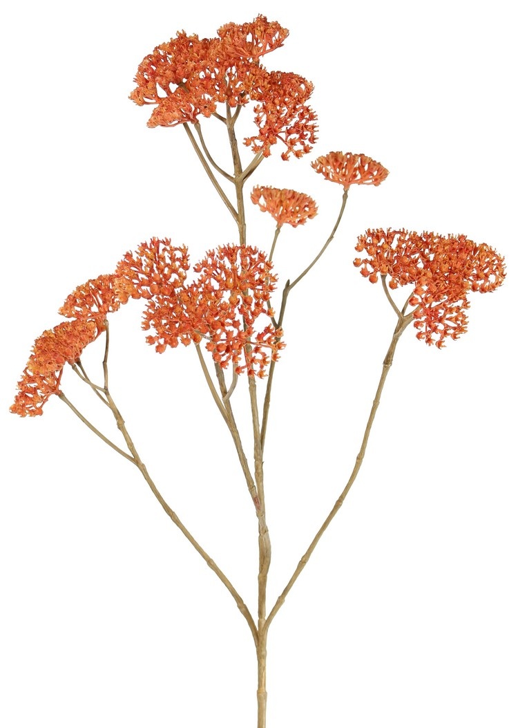 Achillea (plastic) 5x branched, 21 clusters of flowers (Ø 4 cm), 71 cm