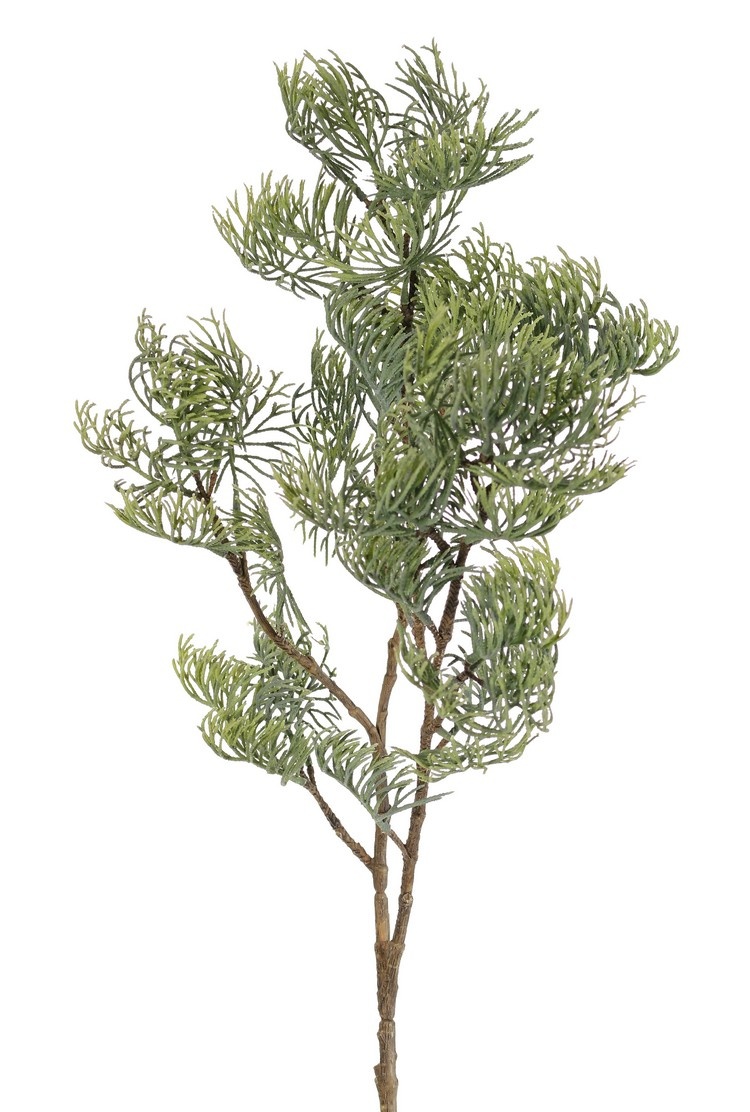 Cypress (plastic) 2x branched & plastic brown stem, 76 cm