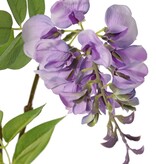 Wisteria "de luxe", blauweregen, met 2 bloemen (30cm/15cm) en 29 blaadjes, 105cm