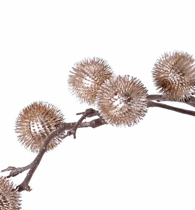 Thistle branch large x2, 5 balls (Ø 6cm), 100cm