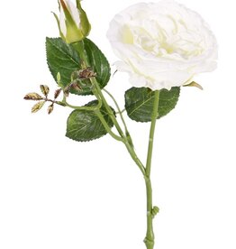 Rose twig "little joy" 1 flower, 1 bud, 38cm, Ø 8cm - special offer