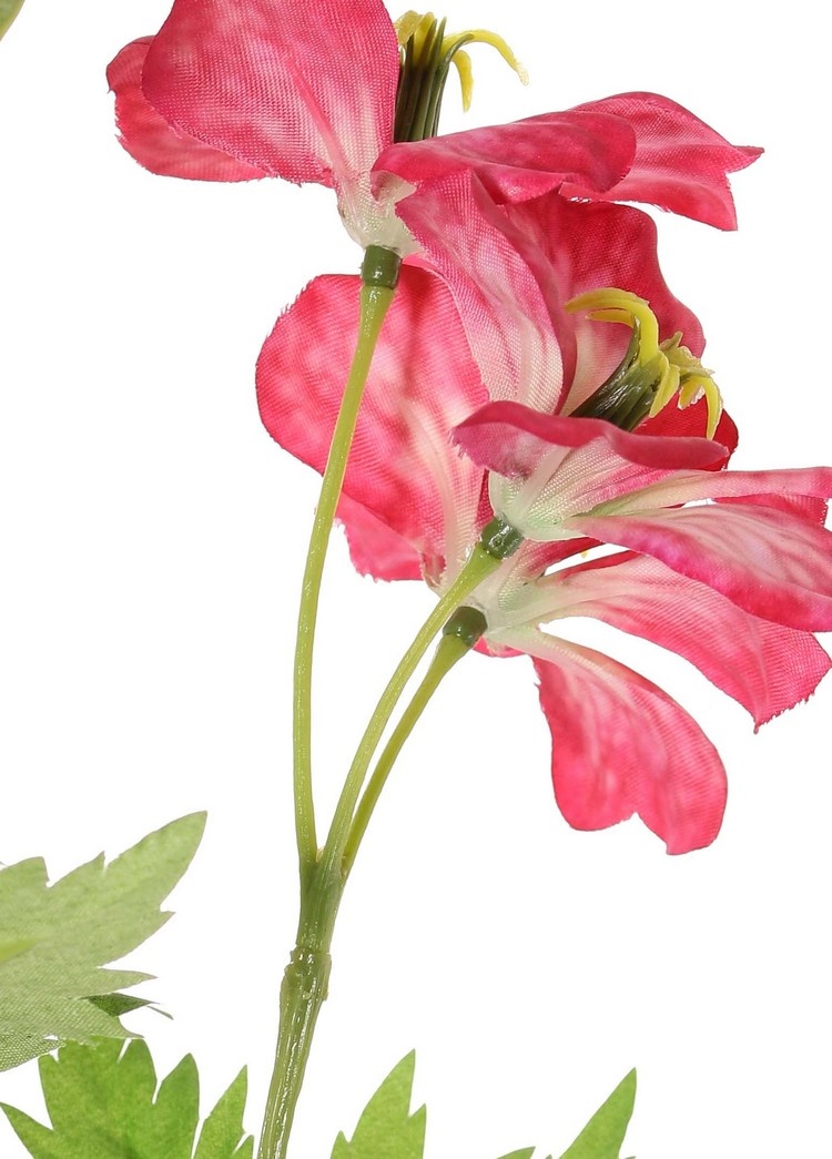 Geranium (storksbill) 'Garden Art' with 9 flowers (approx. Ø 6 cm) and 4 sets of leaves (20 pieces), 70 cm