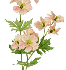 Geranium (storksbill) 'Garden Art' with 9 flowers (approx. Ø 6 cm) and 4 sets of leaves (20 pieces), 70 cm