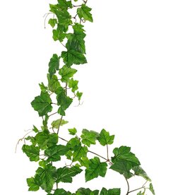 Grape leaf garland (Vitis) with 27 PE leaves and 7 branches (14 cm), 160 cm, RECYCLED