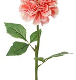 Dalia, 1 flor de poliéster Ø 11 cm, 2 juegos de hojas (6 piezas) 58 cm