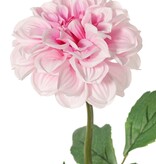 Dahlia, 1 polyester bloem Ø 11 cm, 2 sets blad (6 stuks) 58 cm